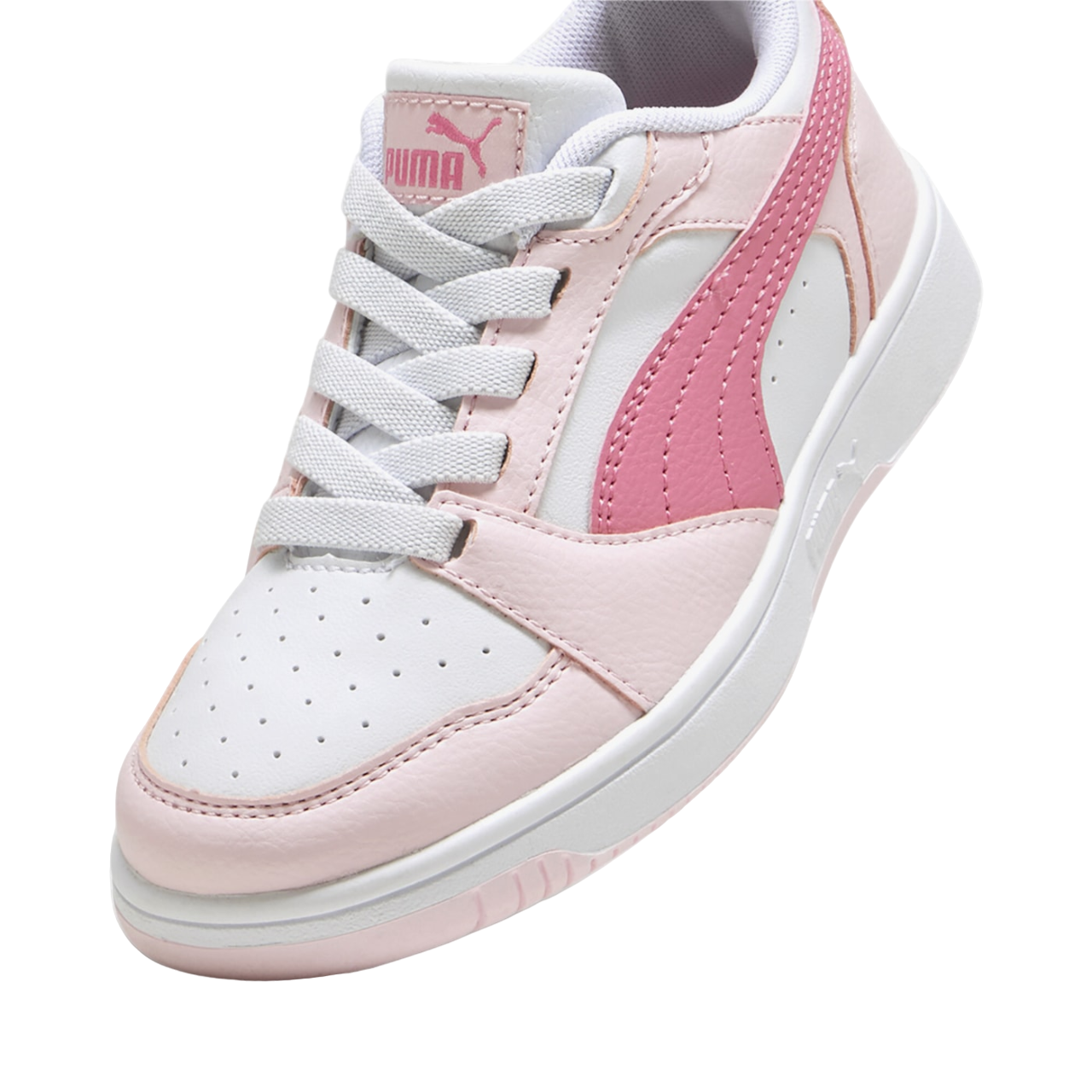 Puma Girls' Rebound V6 Sneakers 396742-08 White-Pink