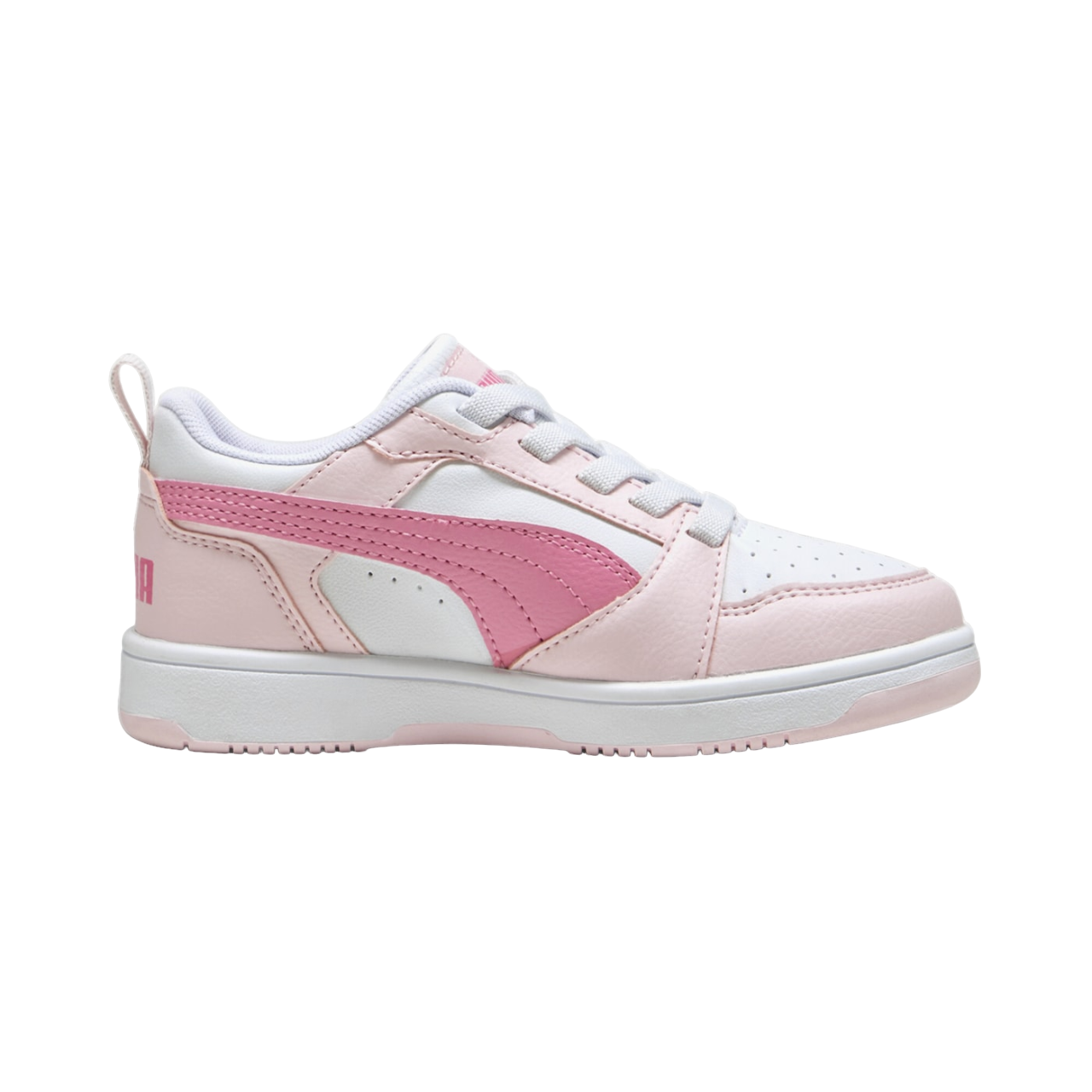 Puma Girls' Rebound V6 Sneakers 396742-08 White-Pink