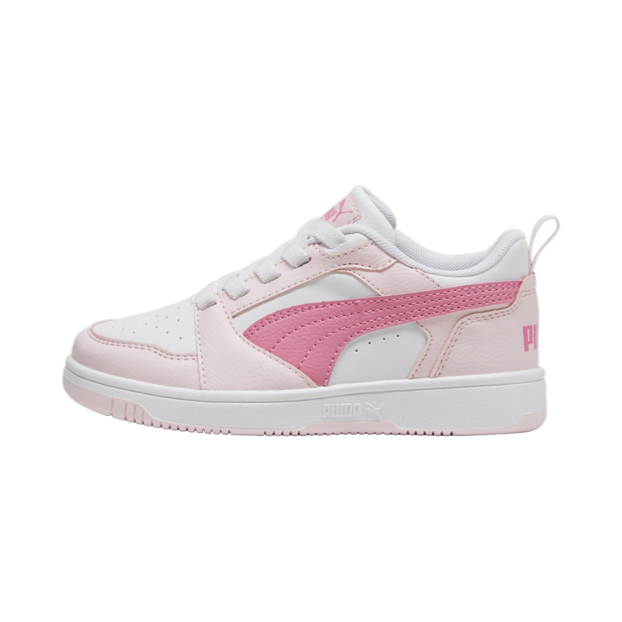 Puma Girls' Rebound V6 Sneakers 396742-08 White-Pink