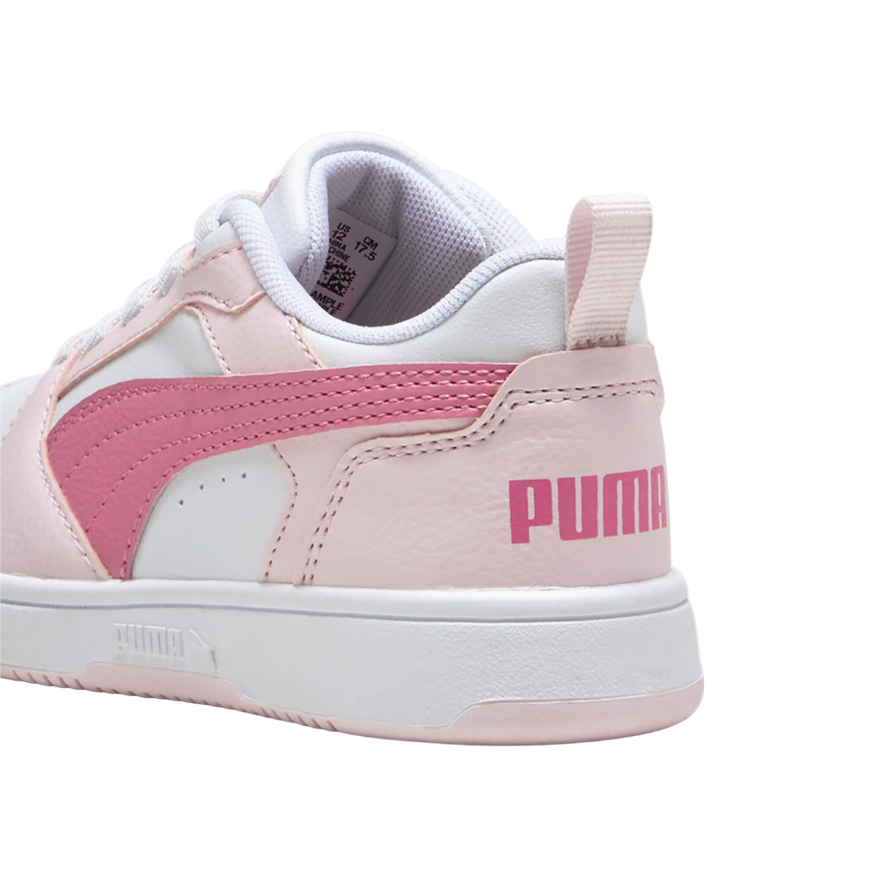 Puma Girls' Rebound V6 Sneakers 396742-08 White-Pink