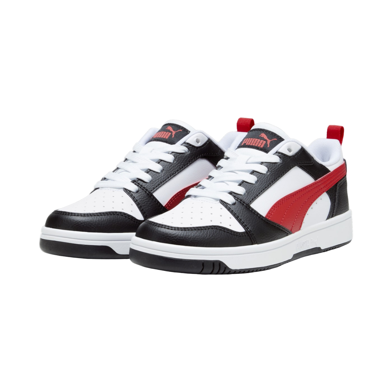 Puma Rebound v6 Boys' Sneakers 393833-04 White-Black-Red