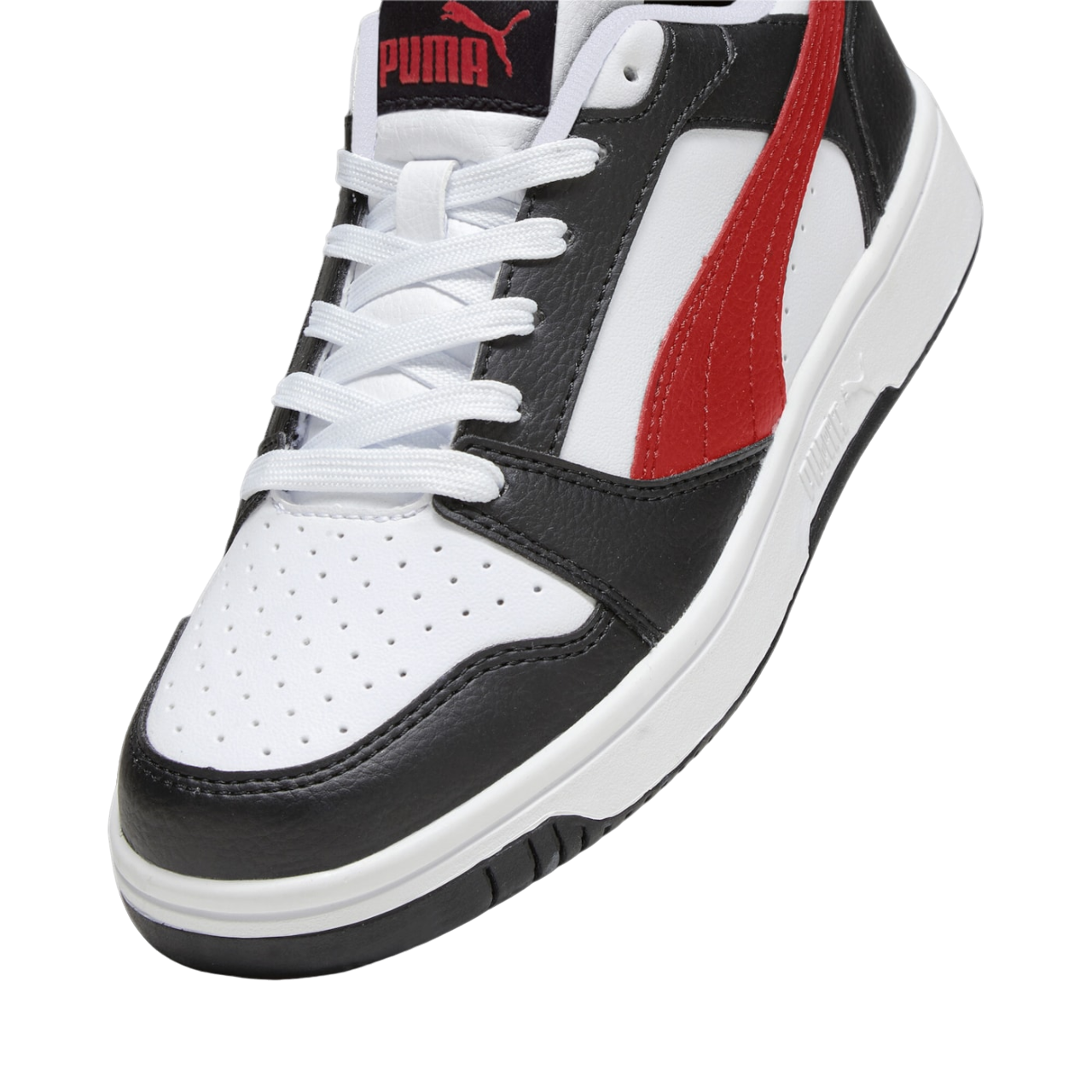 Puma Rebound v6 Boys' Sneakers 393833-04 White-Black-Red