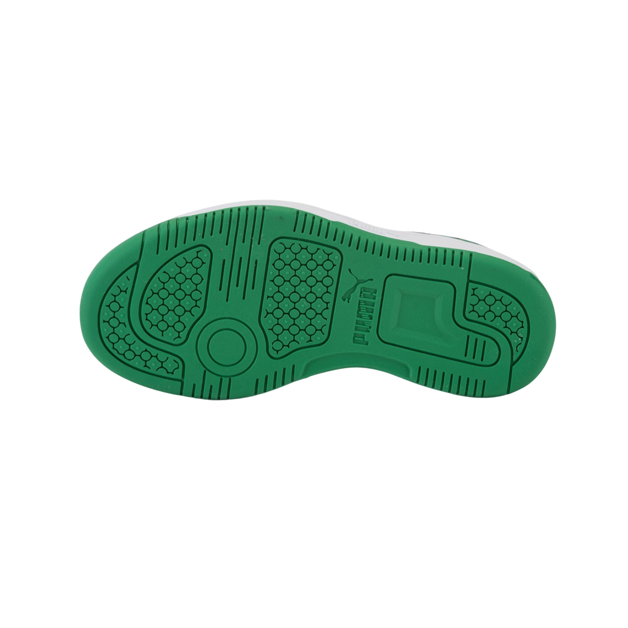 Puma Boys' Rebound V6 Sneakers 396742-05 White-Black-Green