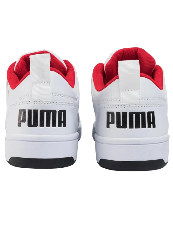 Puma Men's Rebound Lay Up Lo Sneakers 369866 01 White Black Red
