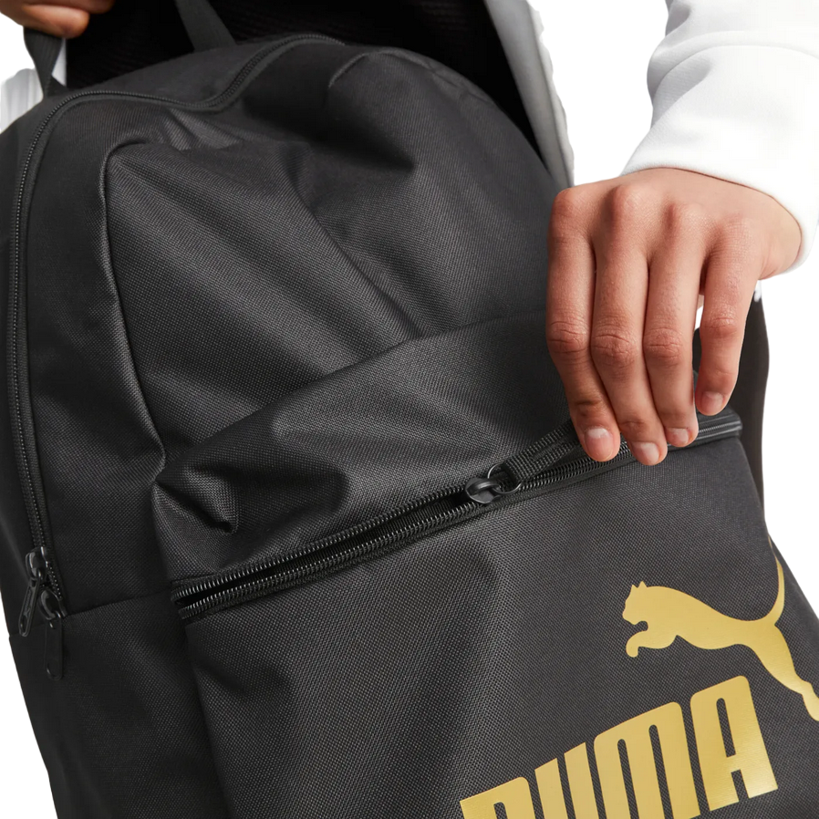 Puma Girls' Leisure Sports Backpack Phase 079943-03 Black-Gold