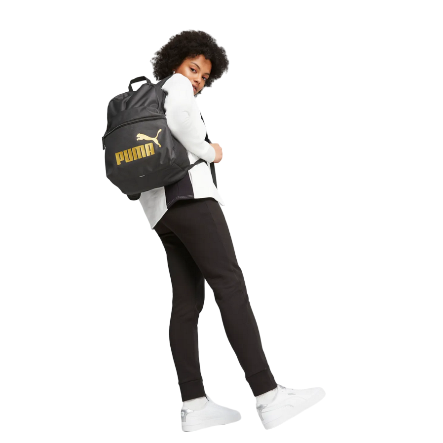 Puma Girls' Leisure Sports Backpack Phase 079943-03 Black-Gold