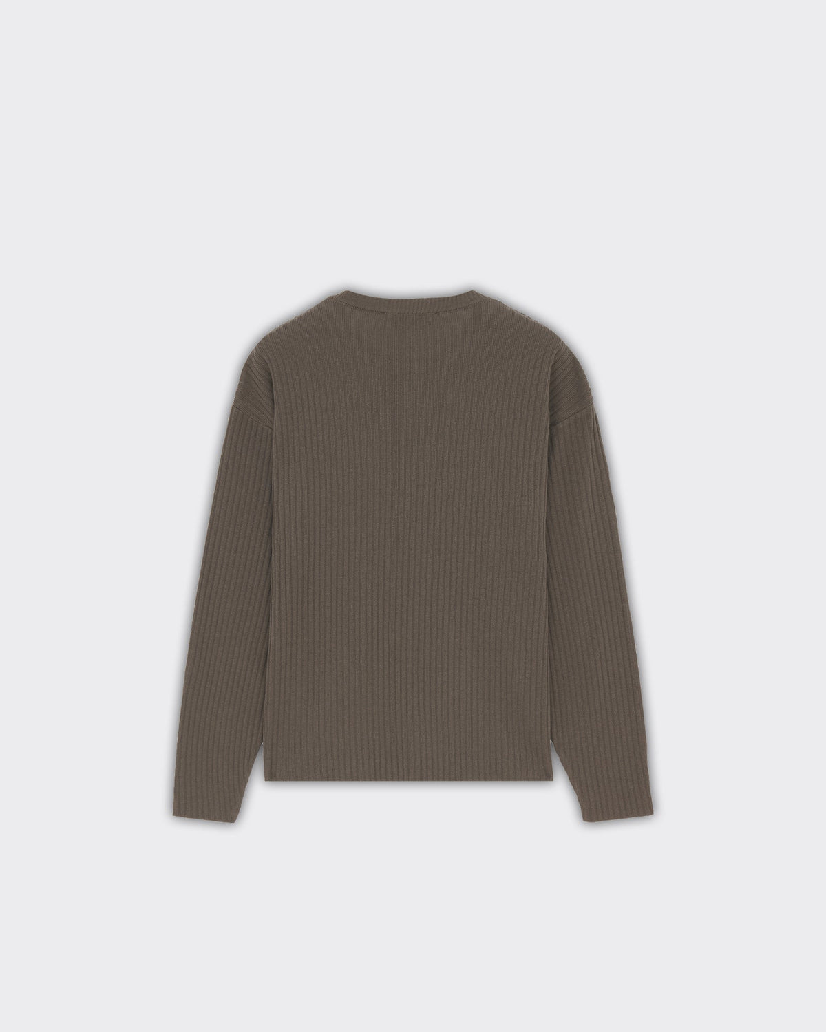 Knitwear Label Ribbed Marrone