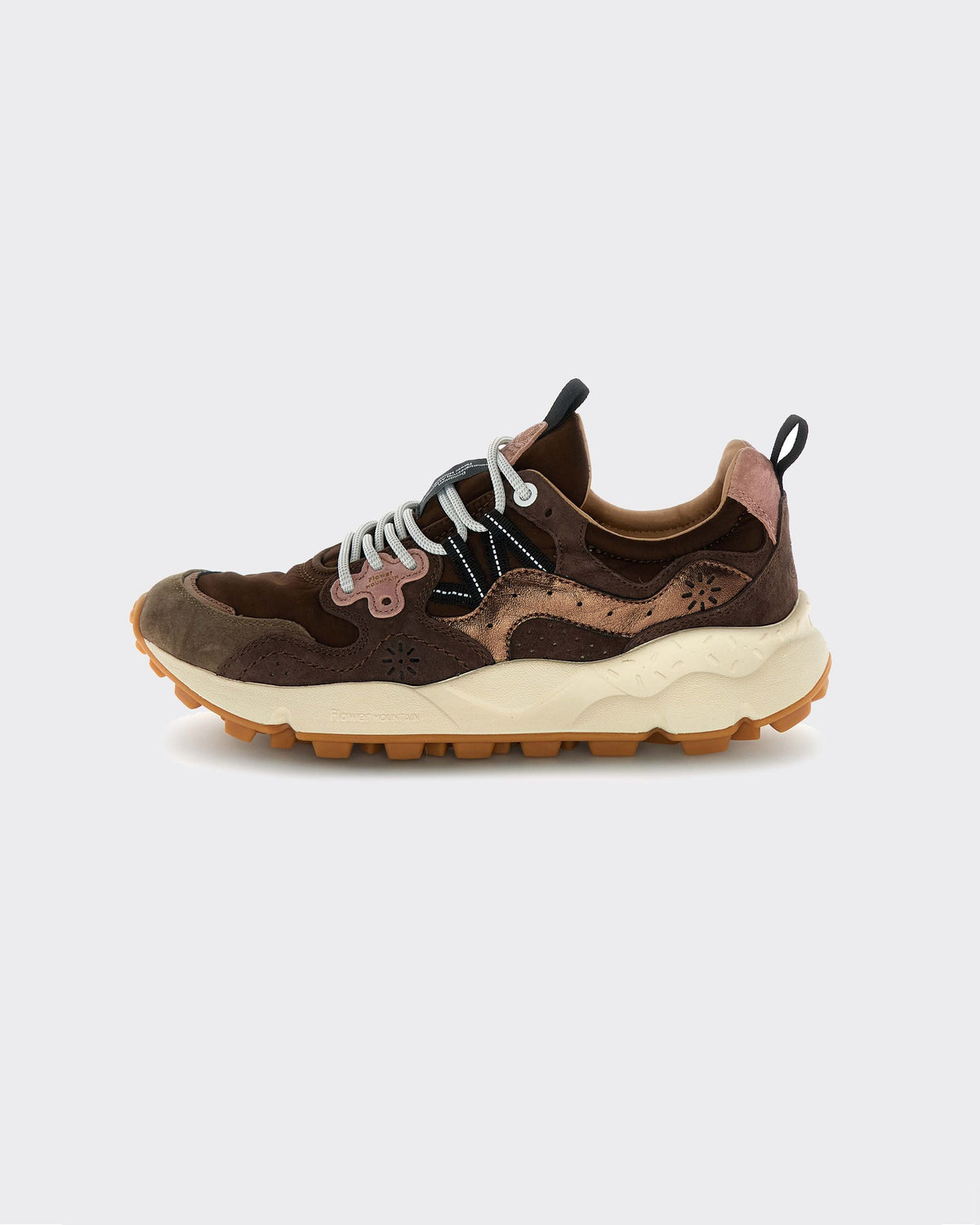 Sneakers Yamano 3 Uni Suede-Nylon-Laminated Brown/Bronze/Pink