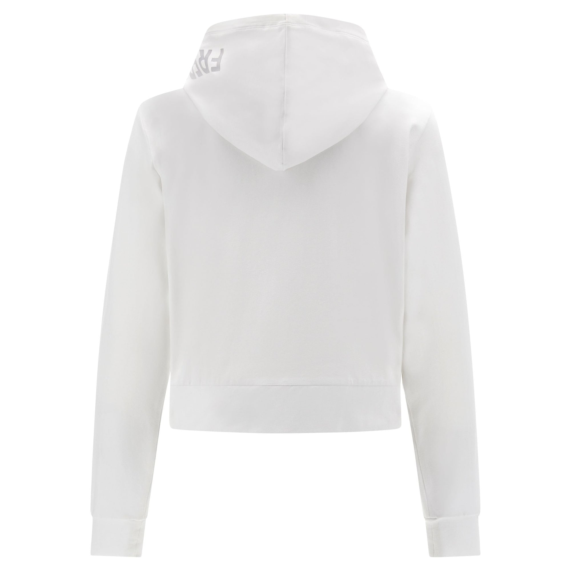 Freddy Felpa da donna cropped Full Zip con cappuccio S3WMVS1 W white