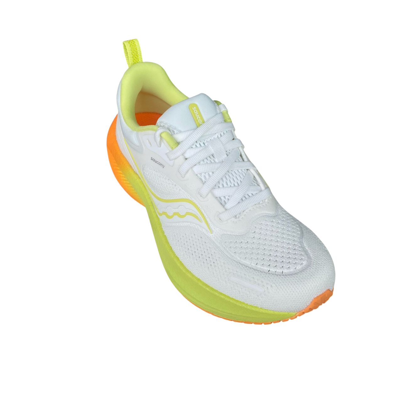 Saucony Surge 3 Women White Yellow S18215-100 - PowerGrid Cushioned Running Shoes
