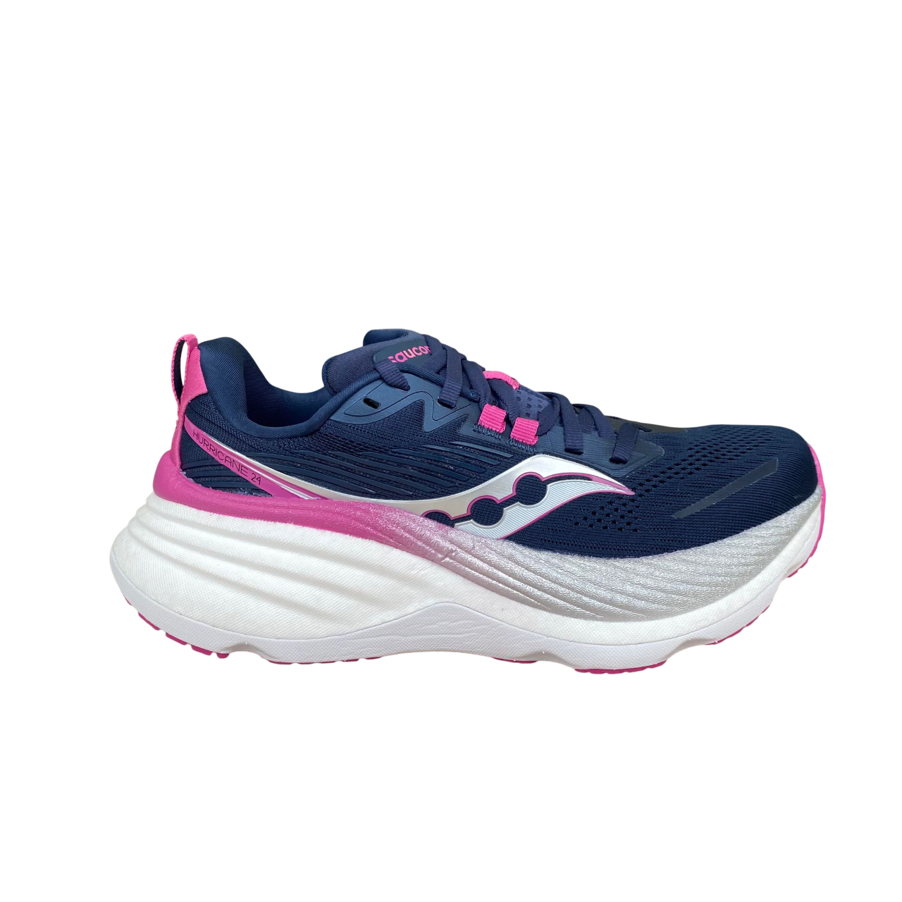 Saucony Hurricane 24 S10933-161 Women's Running Shoes Stability Pronation Maximum Cushioning Blue Fuchsia