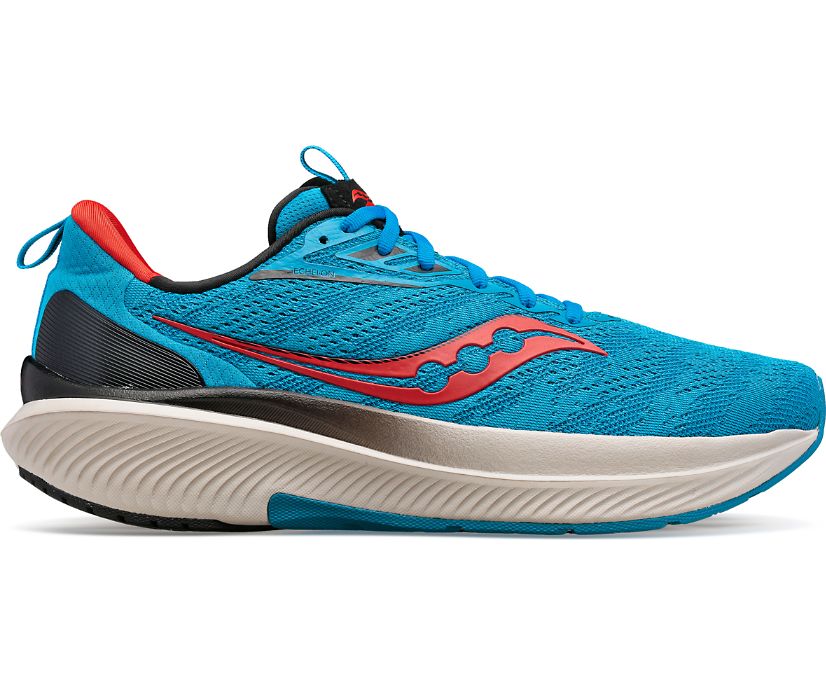 Saucony Echelon 9 195018401939 Men's Maximum Cushioning Running Shoes Ocean Redrock Blue