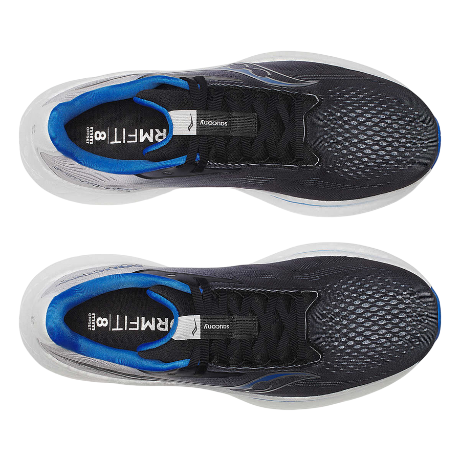 Saucony Ride 18 S21000-160 Men's Versatile Daily Training Running Shoes Black Parachute Blue