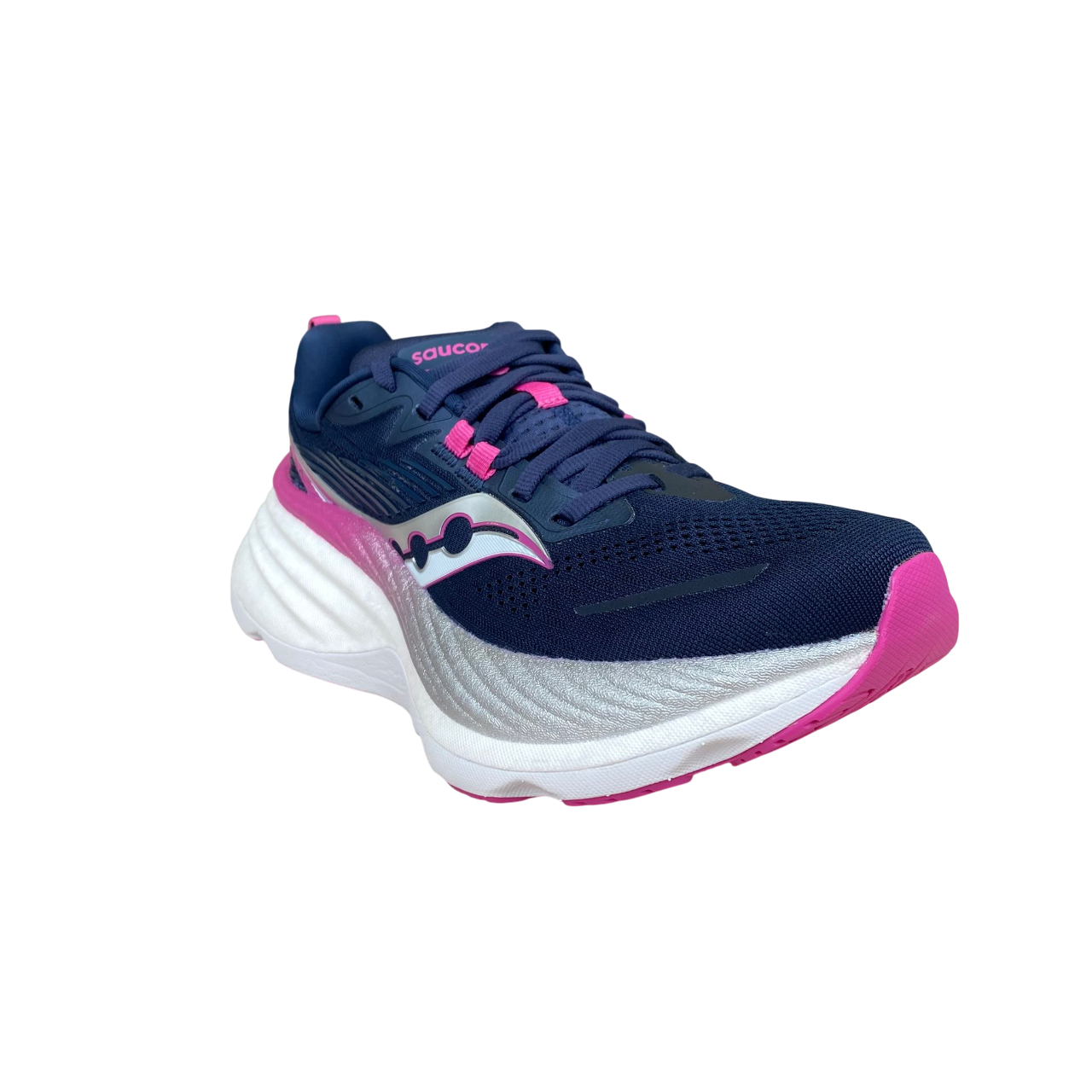 Saucony Hurricane 24 S10933-161 Women's Running Shoes Stability Pronation Maximum Cushioning Blue Fuchsia