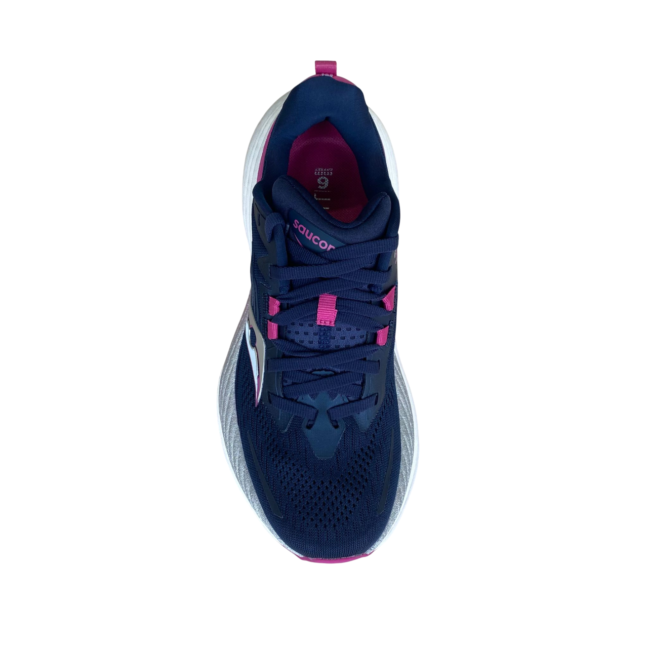 Saucony Hurricane 24 S10933-161 Women's Running Shoes Stability Pronation Maximum Cushioning Blue Fuchsia