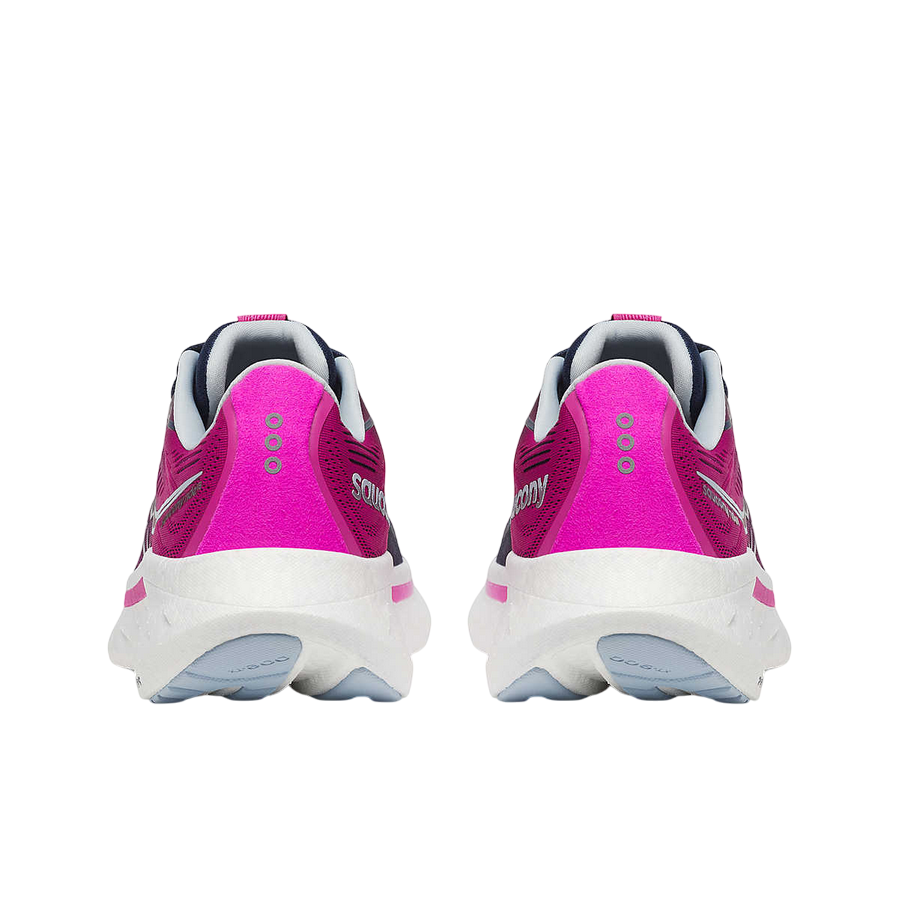Saucony Ride 18 S11000-160 Women's Versatile Daily Training Running Shoes Blue Fuchsia