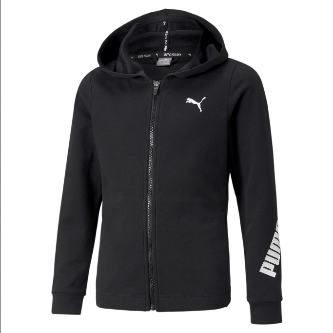 Puma Girl's Modern Sports Full-Zip Hoodie 589215 01 Black