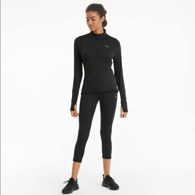Puma Women's Favorite Regular Rise 3/4 Running Tights 520190 01 Black