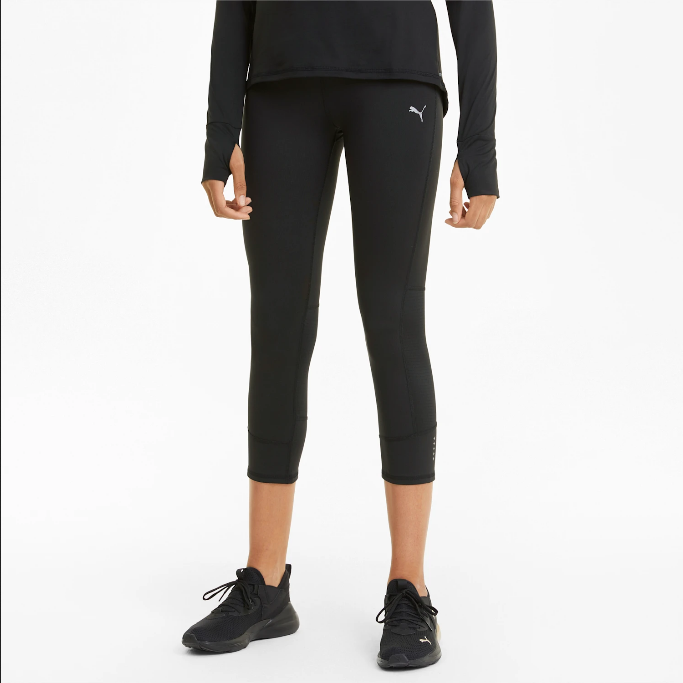 Puma Women's Favorite Regular Rise 3/4 Running Tights 520190 01 Black