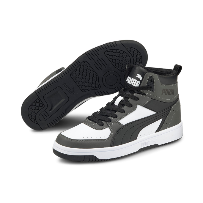 Puma Rebound JOY 374765 08 men's high-top sneakers dark grey-black-white