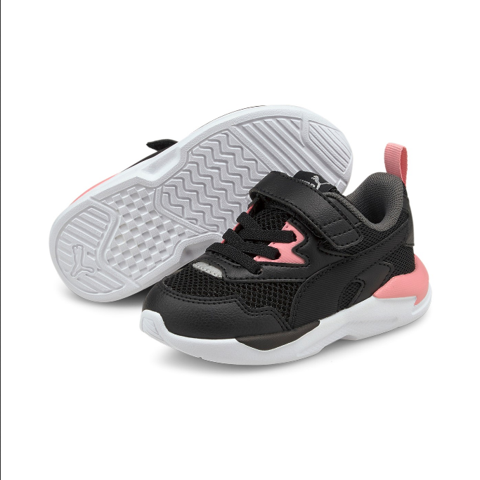 Puma Girl's X-Ray Lite Sneakers 374398 17 Black Pink Silver