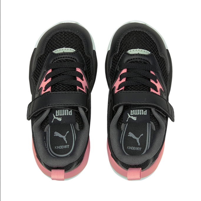 Puma Girl's X-Ray Lite Sneakers 374398 17 Black Pink Silver