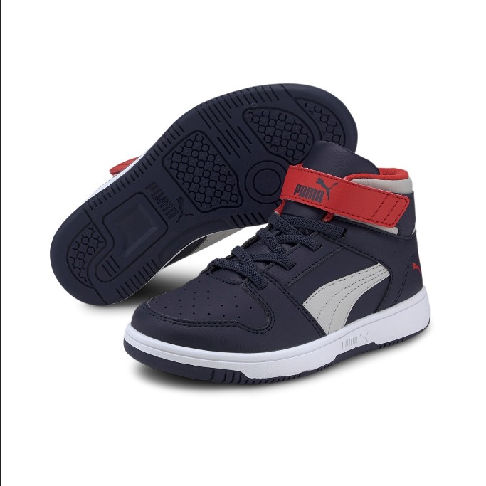 Puma Rebound Layup 370488 11 boys' sneakers blue grey red
