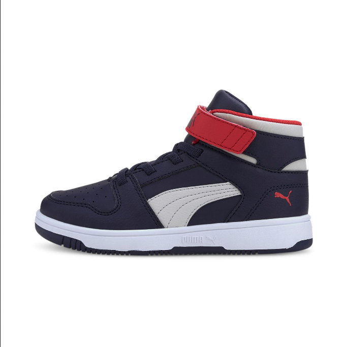 Puma Rebound Layup 370488 11 boys' sneakers blue grey red