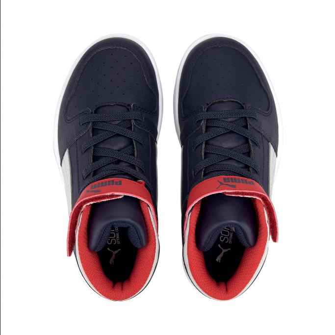 Puma Rebound Layup 370488 11 boys' sneakers blue grey red