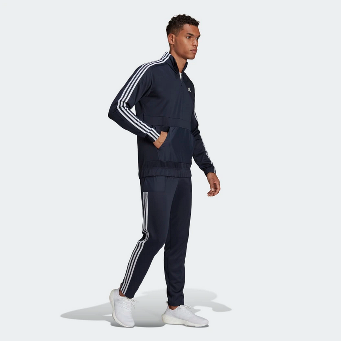 Adidas Men's Aeroready Tricot Quarter Zip Tracksuit HE2232 Blue