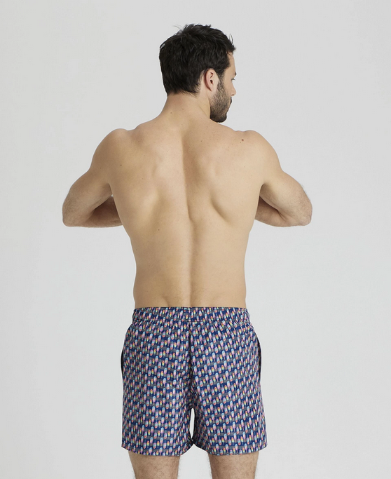 Arena Men's multi-print swimsuit 005253 550 asphalt multi