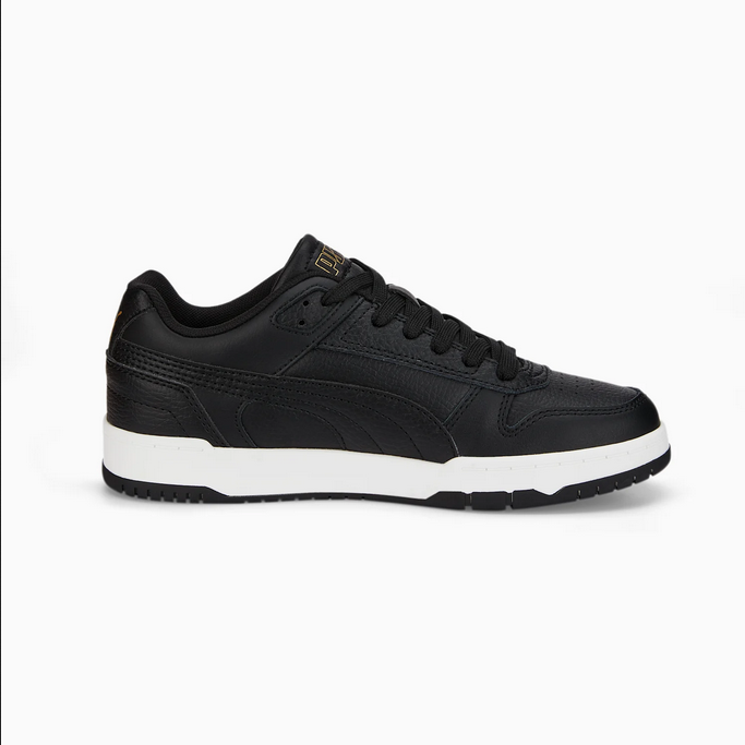 Puma low top boys' sneakers RBD Game Low Jr 387350 02 black-gold-white