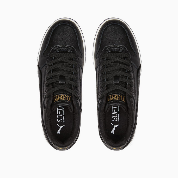 Puma low top boys' sneakers RBD Game Low Jr 387350 02 black-gold-white