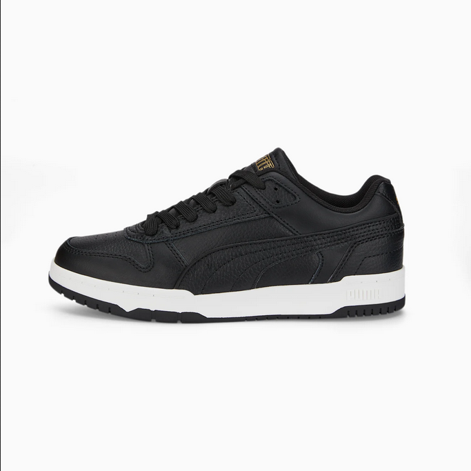 Puma low top boys' sneakers RBD Game Low Jr 387350 02 black-gold-white