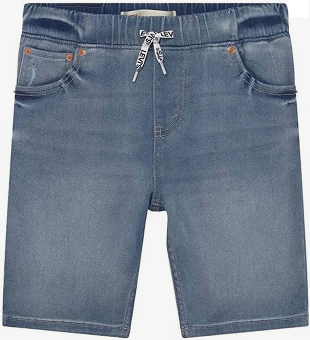 Levi's Kids Bermuda da ragazzo in demin Skinny Dobby Short  9ED613-L0K salt lake