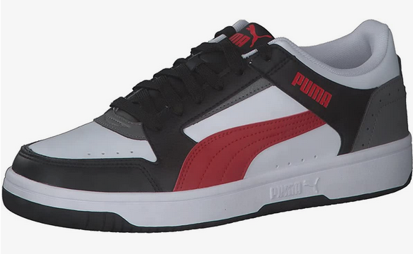 Puma Men's Rebound Joy Low Sneakers 380747-06 White Red Grey