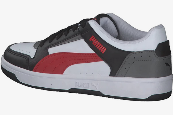 Puma Men's Rebound Joy Low Sneakers 380747-06 White Red Grey