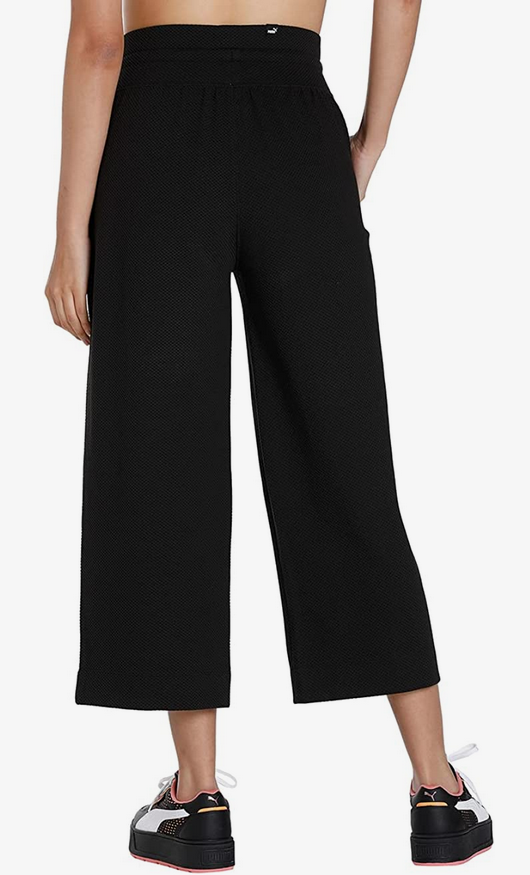 Puma Women's Her Straight Sporty Cigarette Trousers 673113-01 Black