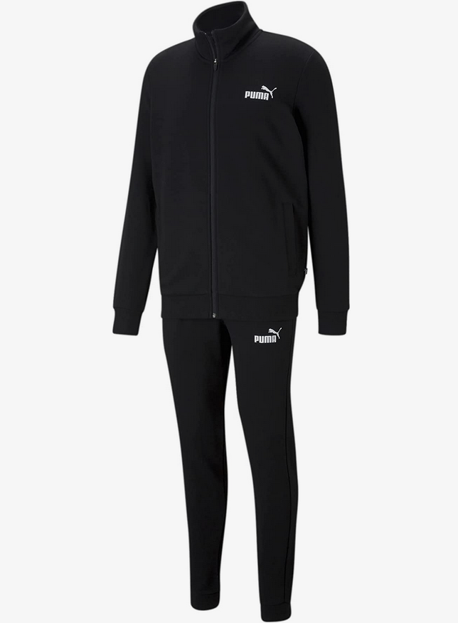 Puma Men's Brushed Cotton Tracksuit Clean Sweat Suit TR 585840 01 black
