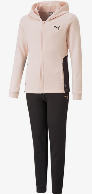 Puma Girls' Hooded Tracksuit 673586 66 black pink