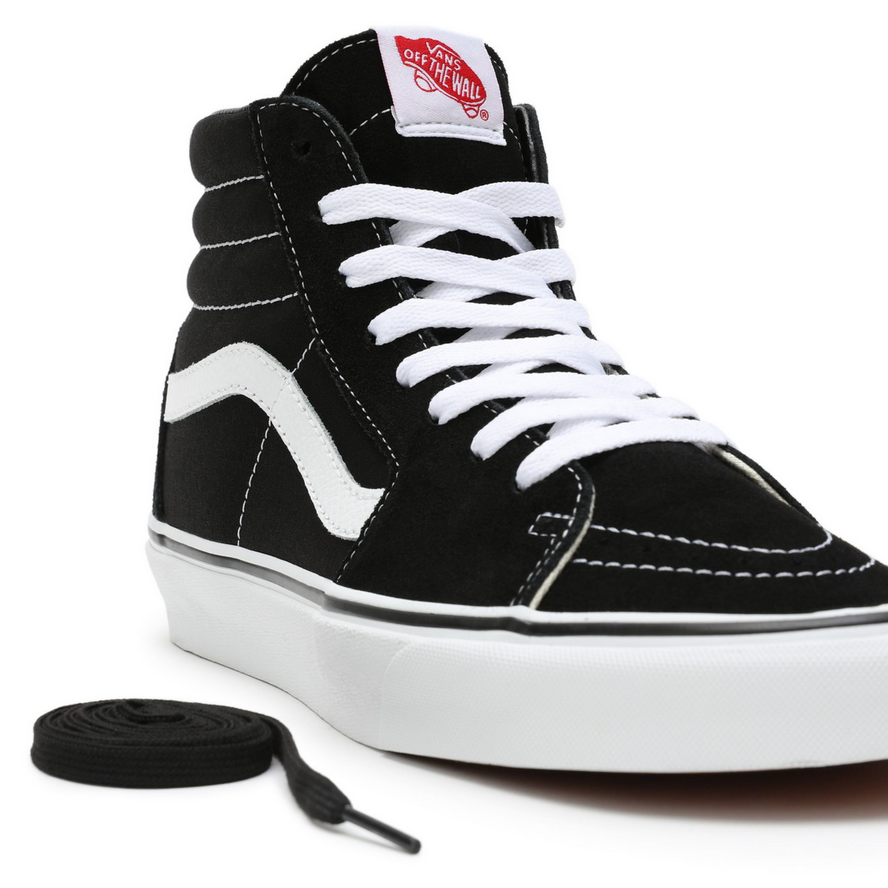 Vans Sk8-Hi VN000D5IB8C black-white canvas and suede high-top sneakers for men and women