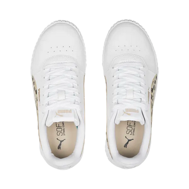 Puma girls' sneakers Carina 2.0 Animal 392024 01 white black gold