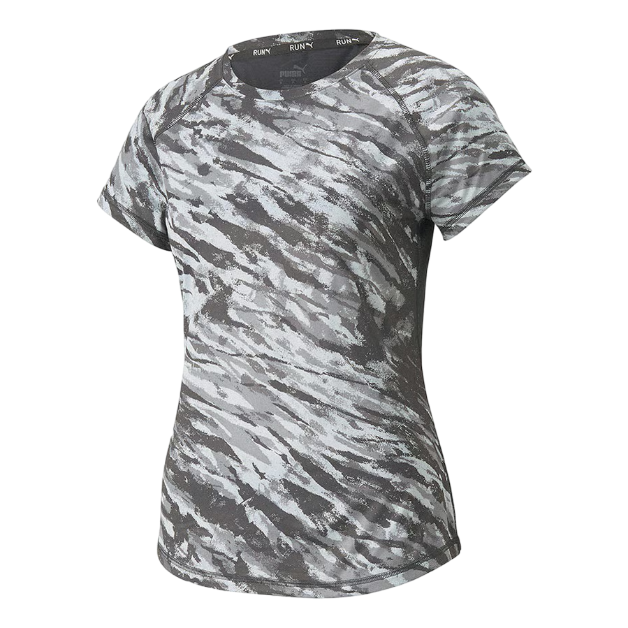 Puma Women's 5K Graphic Short Sleeve Running T-Shirt 521736-01 Black