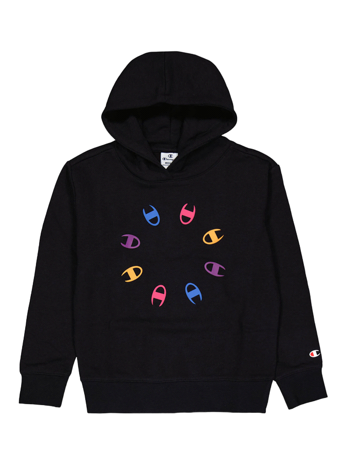 Champion Felpa con cappuccio da ragazza Graphic 404780 KK001 nero