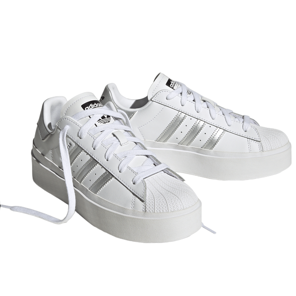 Adidas Originals Women's Superstar Bonega IF7582 White-Silver-Black Sneakers