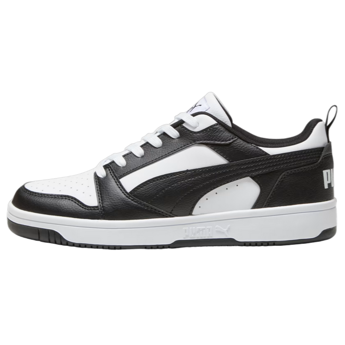 Puma Men's Rebound v6 Low Sneakers 392328 01 White-Black