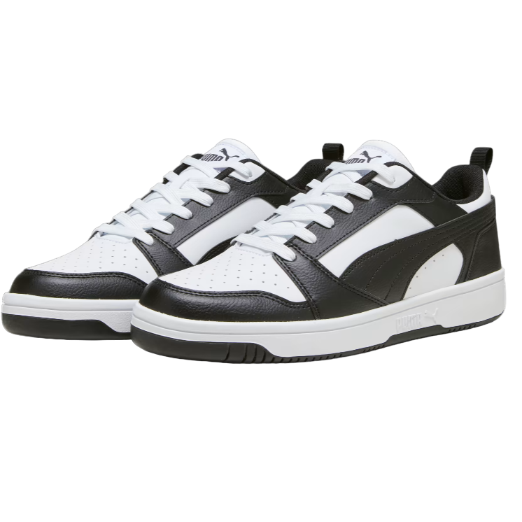 Puma Men's Rebound v6 Low Sneakers 392328 01 White-Black