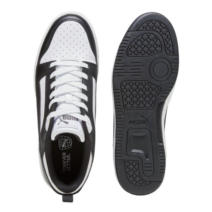 Puma Men's Rebound v6 Low Sneakers 392328 01 White-Black
