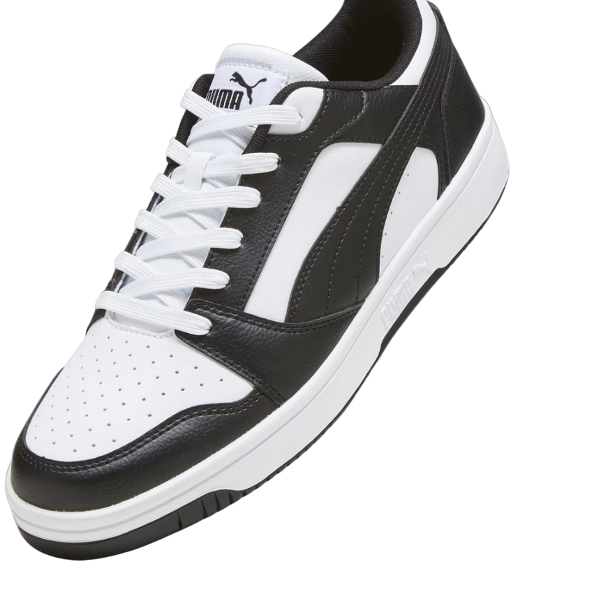 Puma Men's Rebound v6 Low Sneakers 392328 01 White-Black