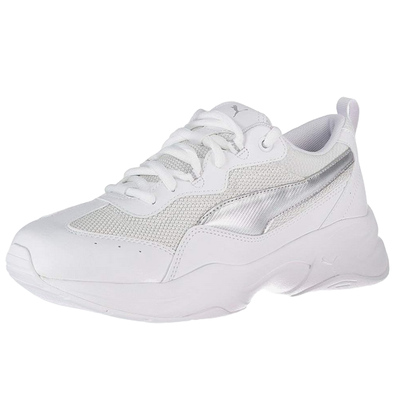 Puma Women's Cilia 369778 16 White Silver Sport Shoe